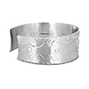 Textured silver cuff bangle