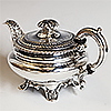 new silver teapot ebony insulators