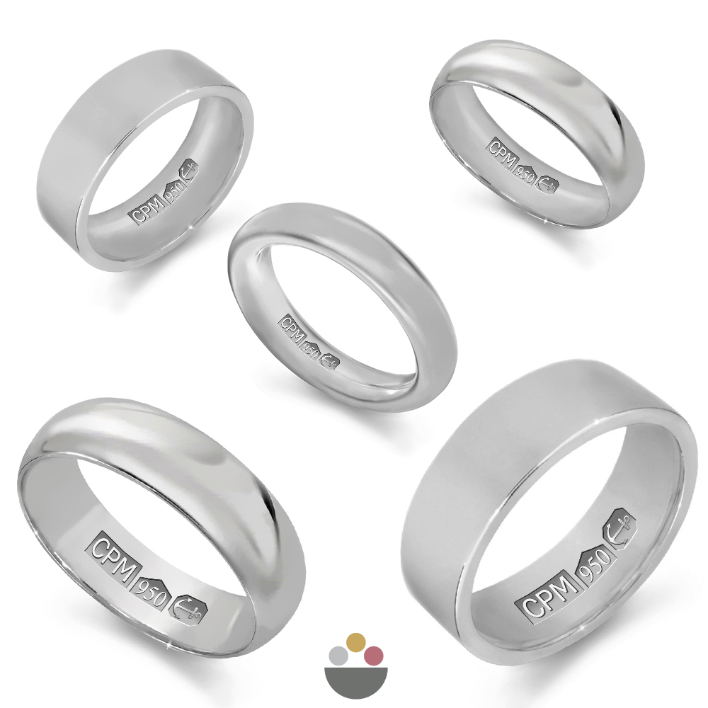 Platinum 950 wedding rings and bands