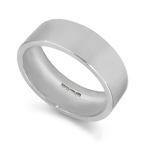 18ct White gold 750 easy fit wedding ring