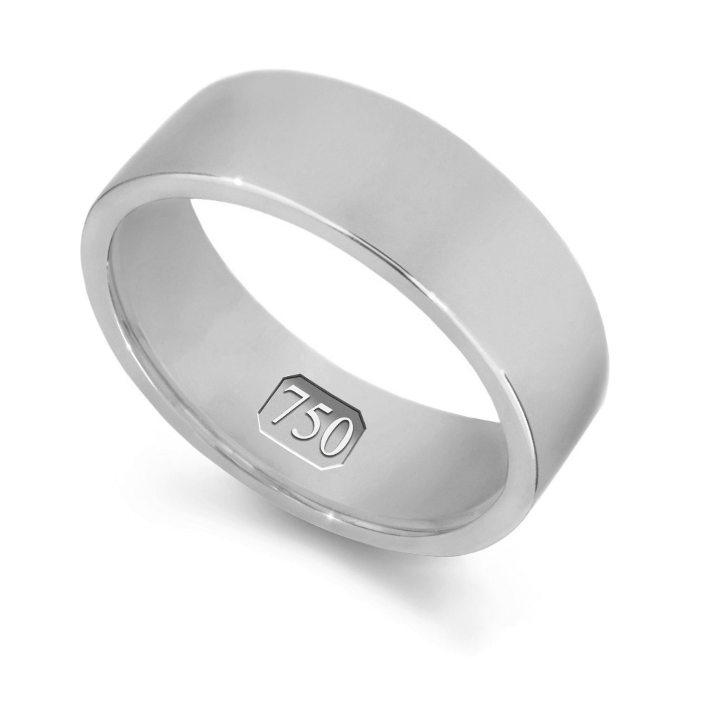 Wedding rings in 18ct white gold